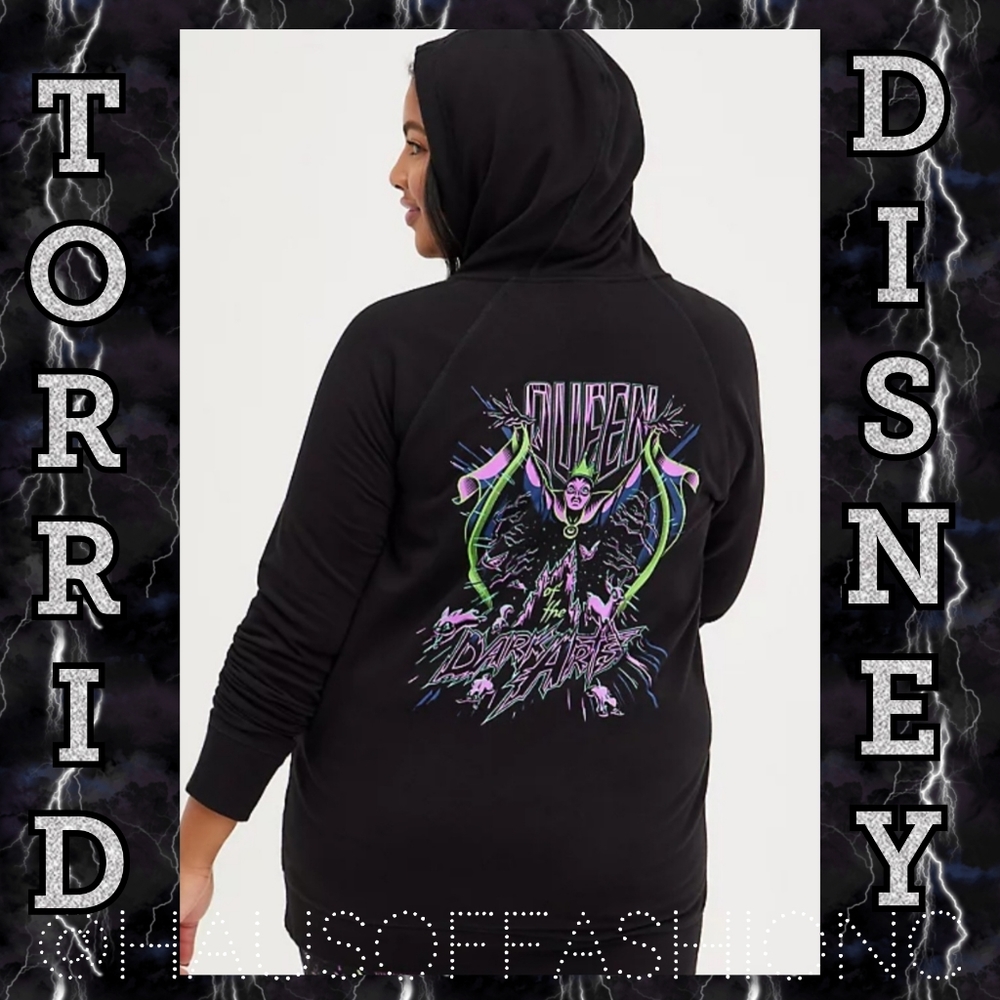 TORRID DISNEY Villains Evil Queen Zip Up Active Hoodie! NWT!